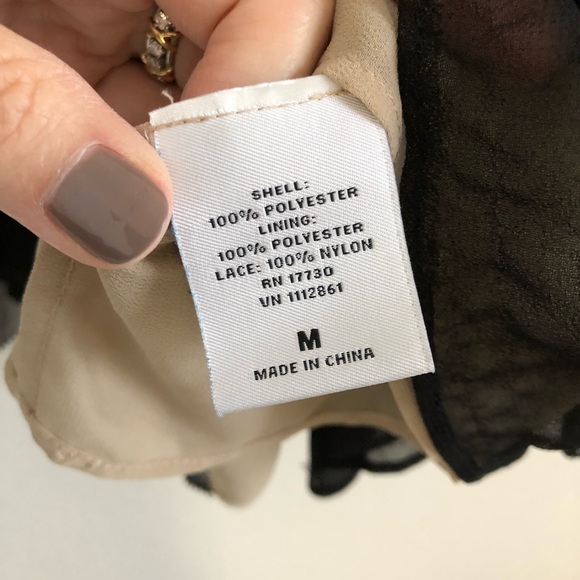 Classy Black and Cream Ruffled Top - Picture 8 of 8